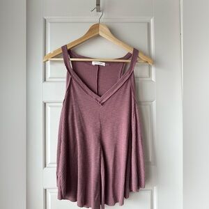 Mustard Seed Dusty Rose Ribbed Tank Top
